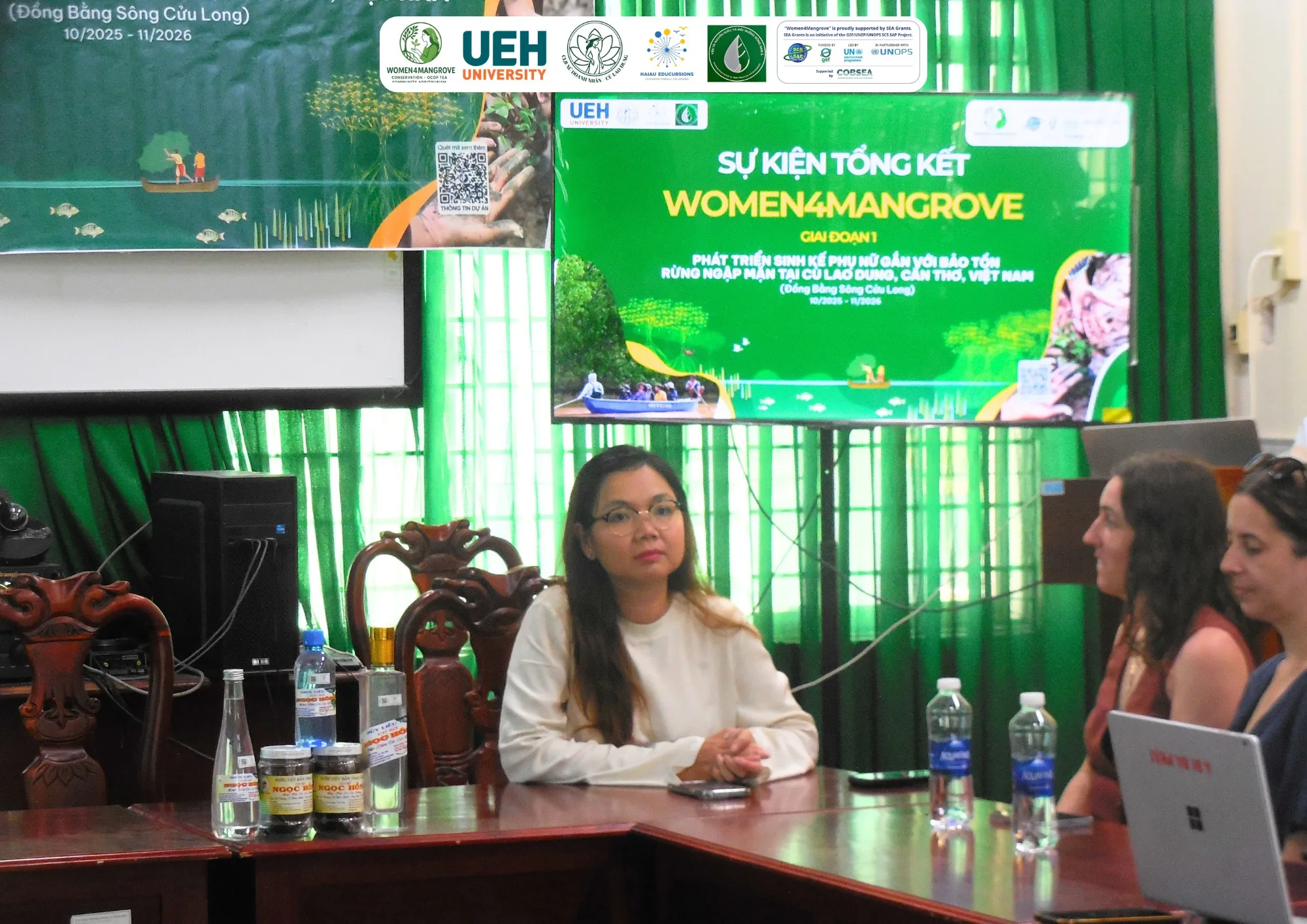 Women4Mangrove Phase 1 summary event at the Fatherland Front Hall, An Thanh commune, Can Tho City